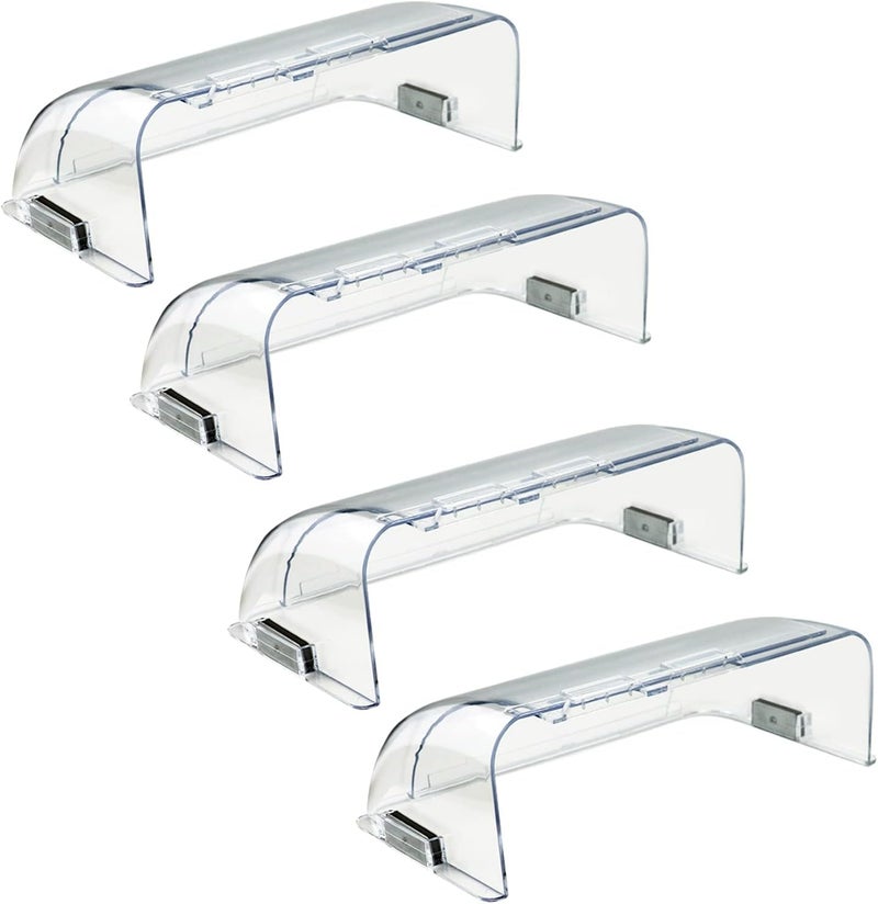 Binazon Heating & Air Vent Deflector for Vents, Sidewall, Ceiling, Floor Registers - Adjust Between 9"-14", Magnetic Vent Covers for Air Conditioning, Heat, AC, Floor, Under Furniture (4 Pack Clear) - Image 1